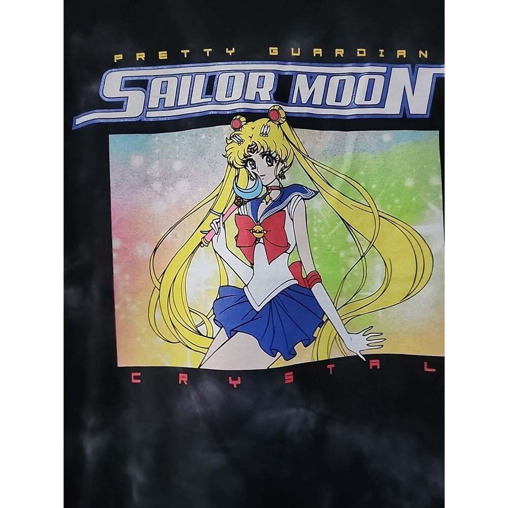 Sailor Moon Womens Acid Wash Anime Top T-Shirt Small Grunge New A130